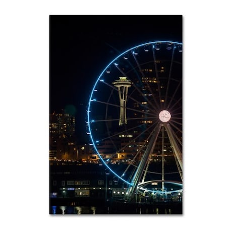 Yale Gurney 'Wheel And Needle At Night' Canvas Art,22x32